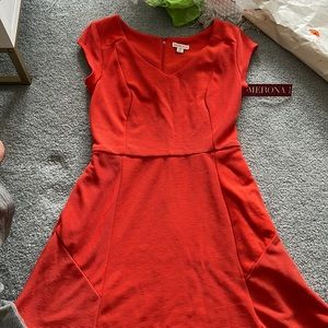 Merona target brand orang/red dress NWT!